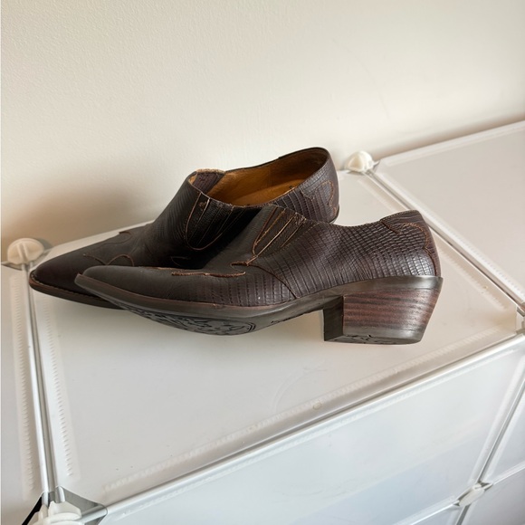 Leather western ankle boots/shooties - Picture 3 of 4